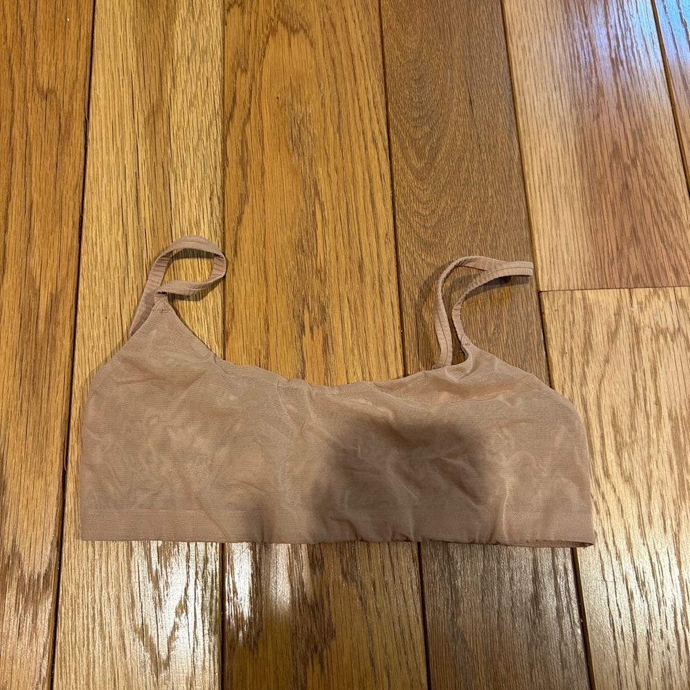 Skims Nude Mesh Bralette